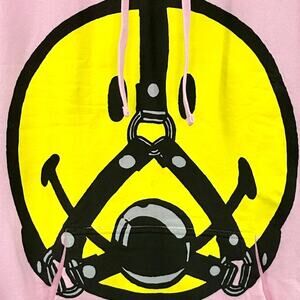 Chinatown‎ Market X Dolls Kill Pink Smiley Ball Gag Hoodie Medium